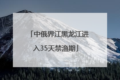 中俄界江黑龙江进入35天禁渔期